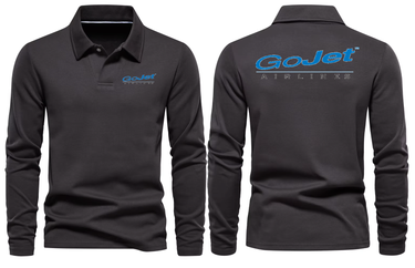 GO JET AIRLINES LONG SLEEVE POLO